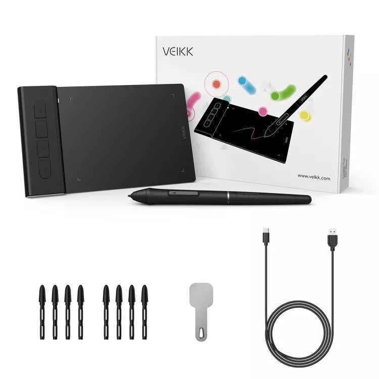 Veikk VK430 4X3 4 Kısayol Tuşlu Taşınabilir İmza Grafik Tablet Kalem