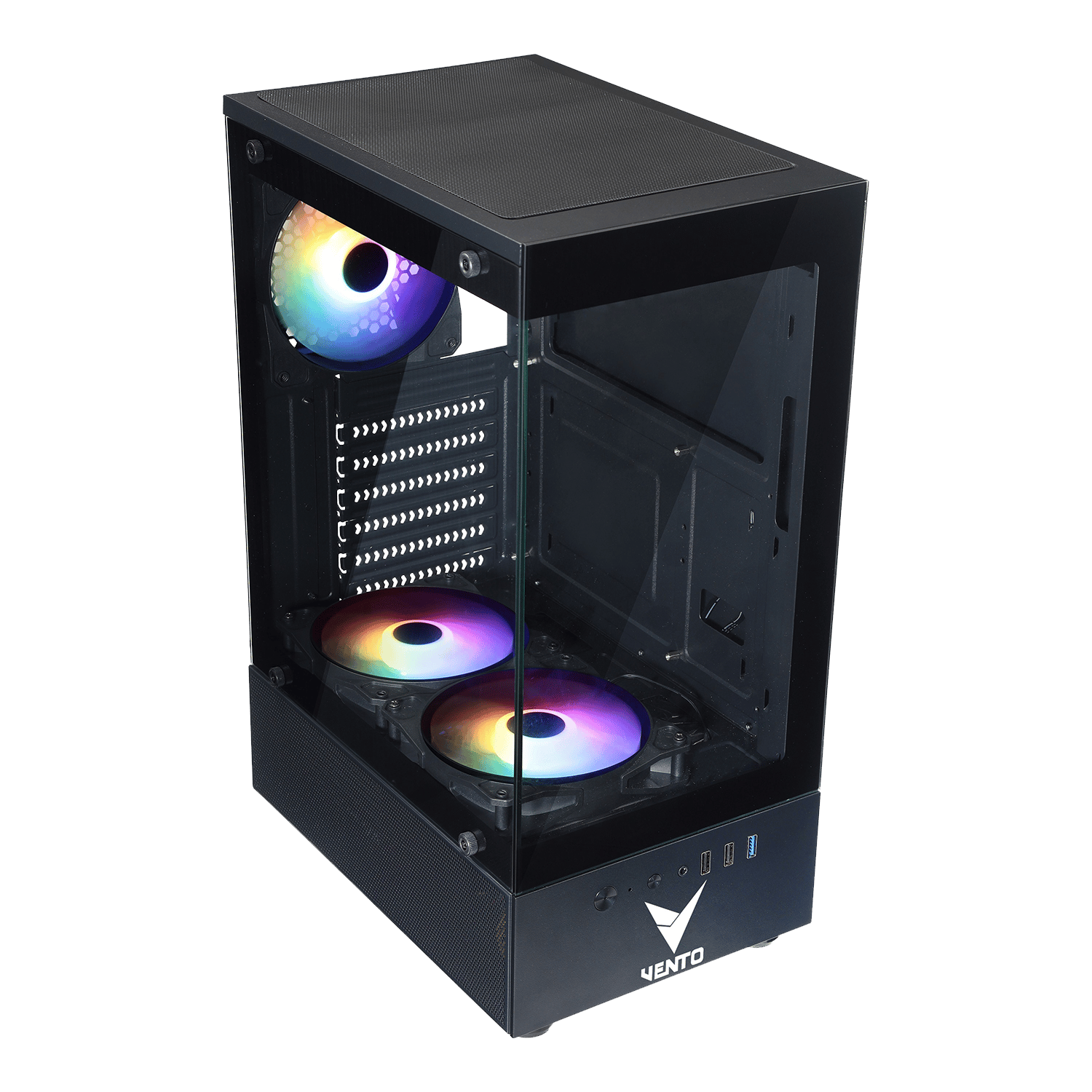 VENTO VG2803F 650W 80+ Siyah Temper Camlı Mid Tower ATX Kasa