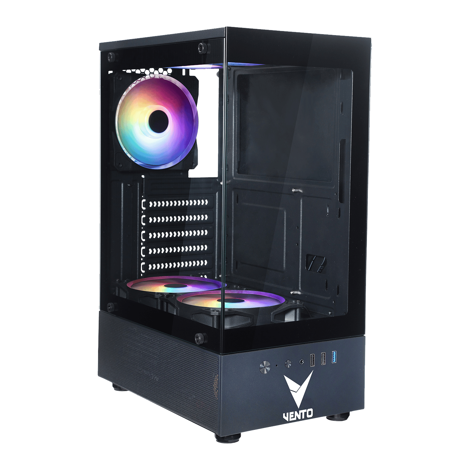 VENTO VG2803F 650W 80+ Siyah Temper Camlı Mid Tower ATX Kasa