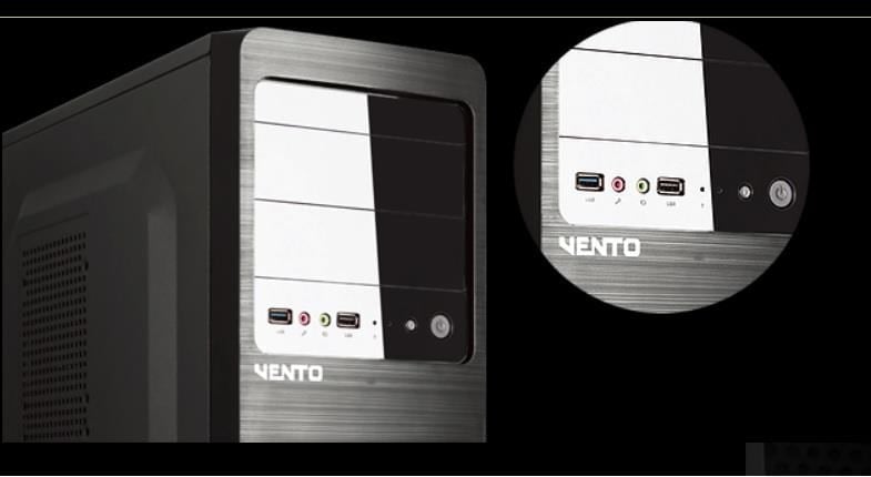 VENTO VS114F 300W Siyah Mid Tower ATX Kasa