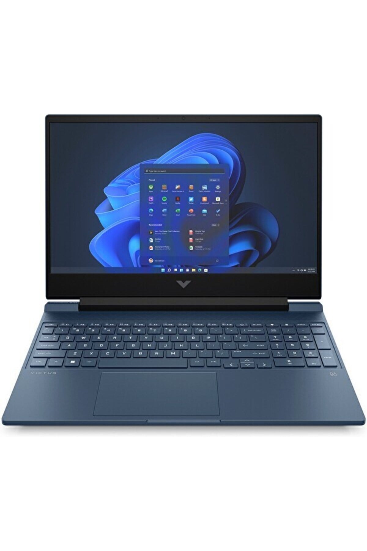 Victus 15-Fb0009Nt Ryzen5-5600H 8GB RAM 512Gb SSD RTX 3050 4GB 15.6'' FHD W11 Mavi Gaming Noteboo