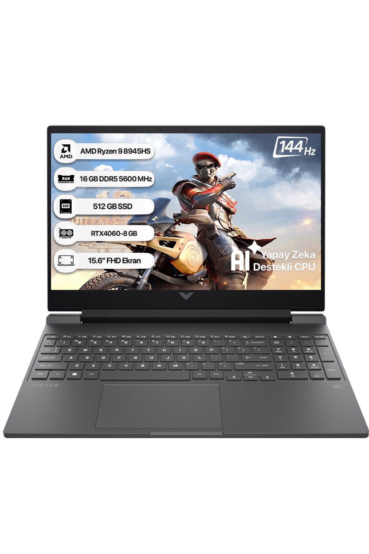 Victus 15-FB3007NT B82WDEA AMD Ryzen 9 8945HS 16GB 512GB SSD RTX4060-8GB Fdos 15.6