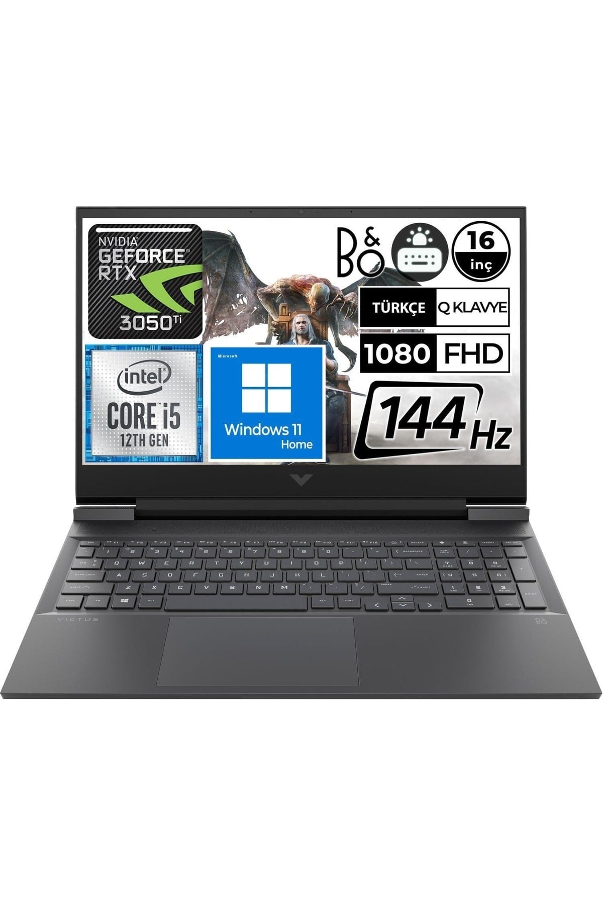 Victus 16-d1045nt 68p30ea I5-12500h 8gb 512ssd Rtx3050ti 16.1