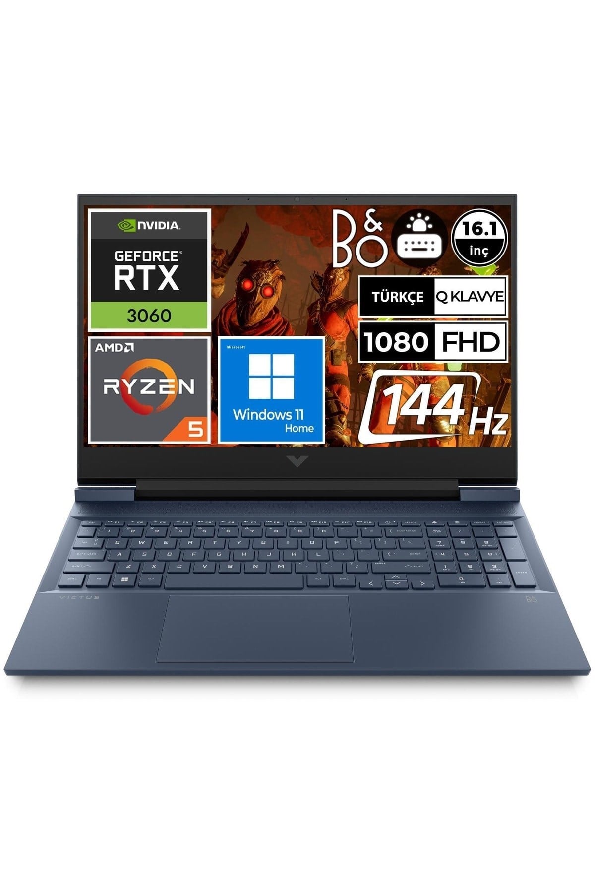 Victus 16-e0071nt 68p40ea02 Ryzen5 5600h 8gb 512ssd+1tbssd Rtx3060 16.1