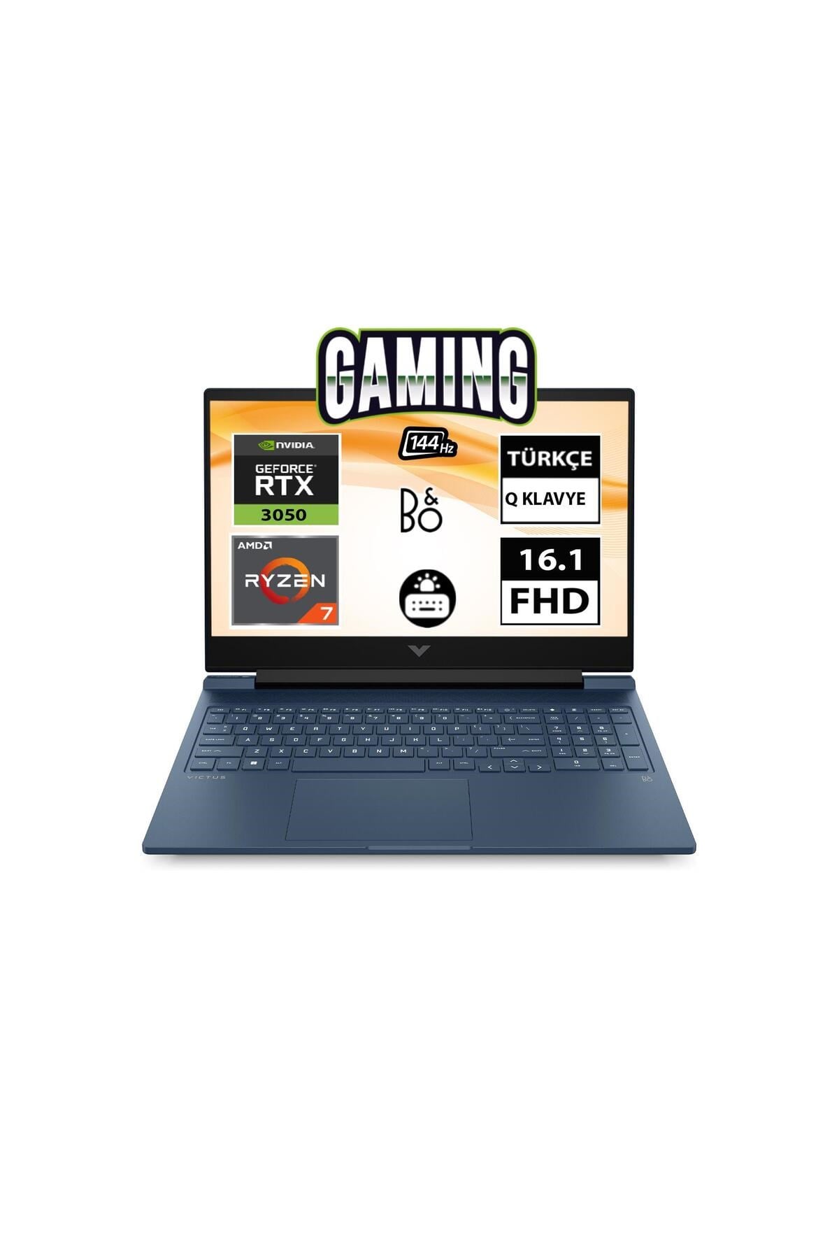 Victus 16-S0031NT 7Z596EA Ryzen7 7840HS 16GB 512SSD RTX3050 16.1