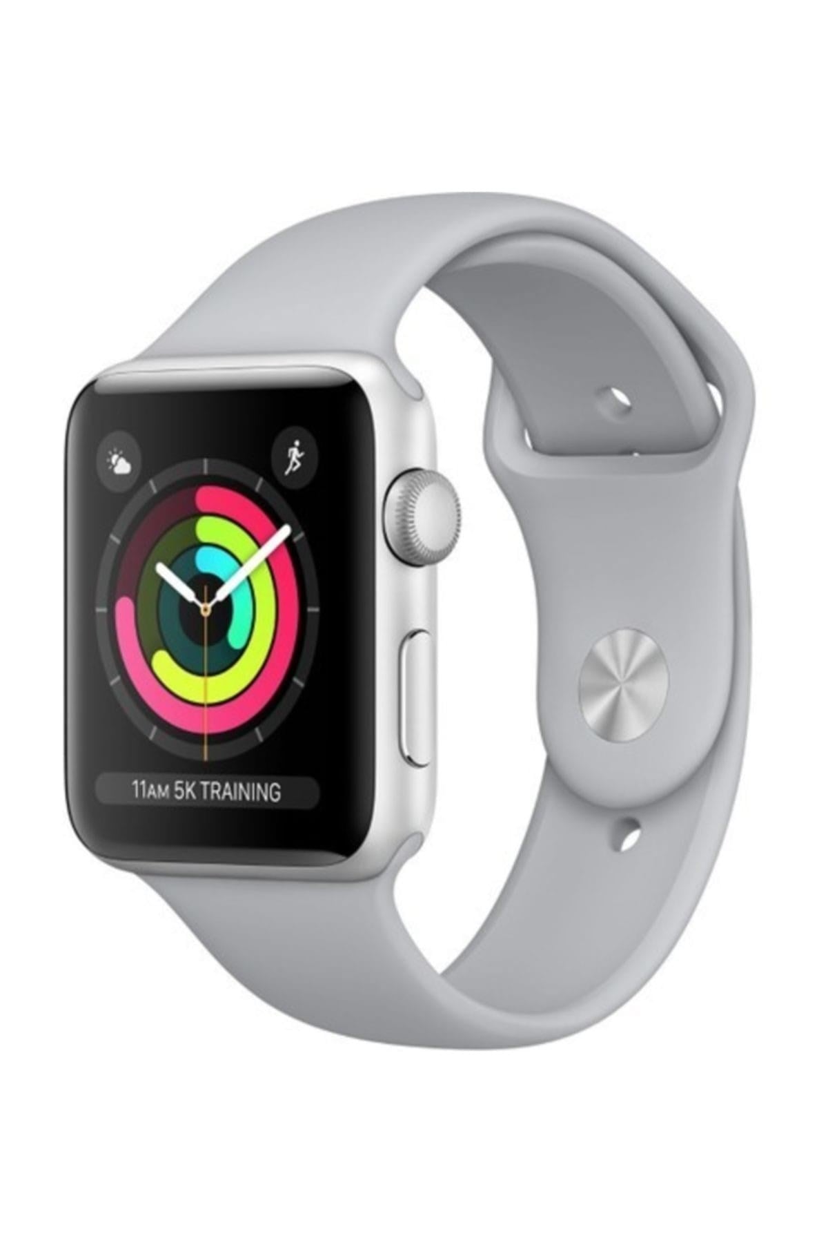 Watch Seri 3 42mm Gümüş Rengi Alüminyum Kasa ve Puslu Spor Kordon - MQL02TU/A