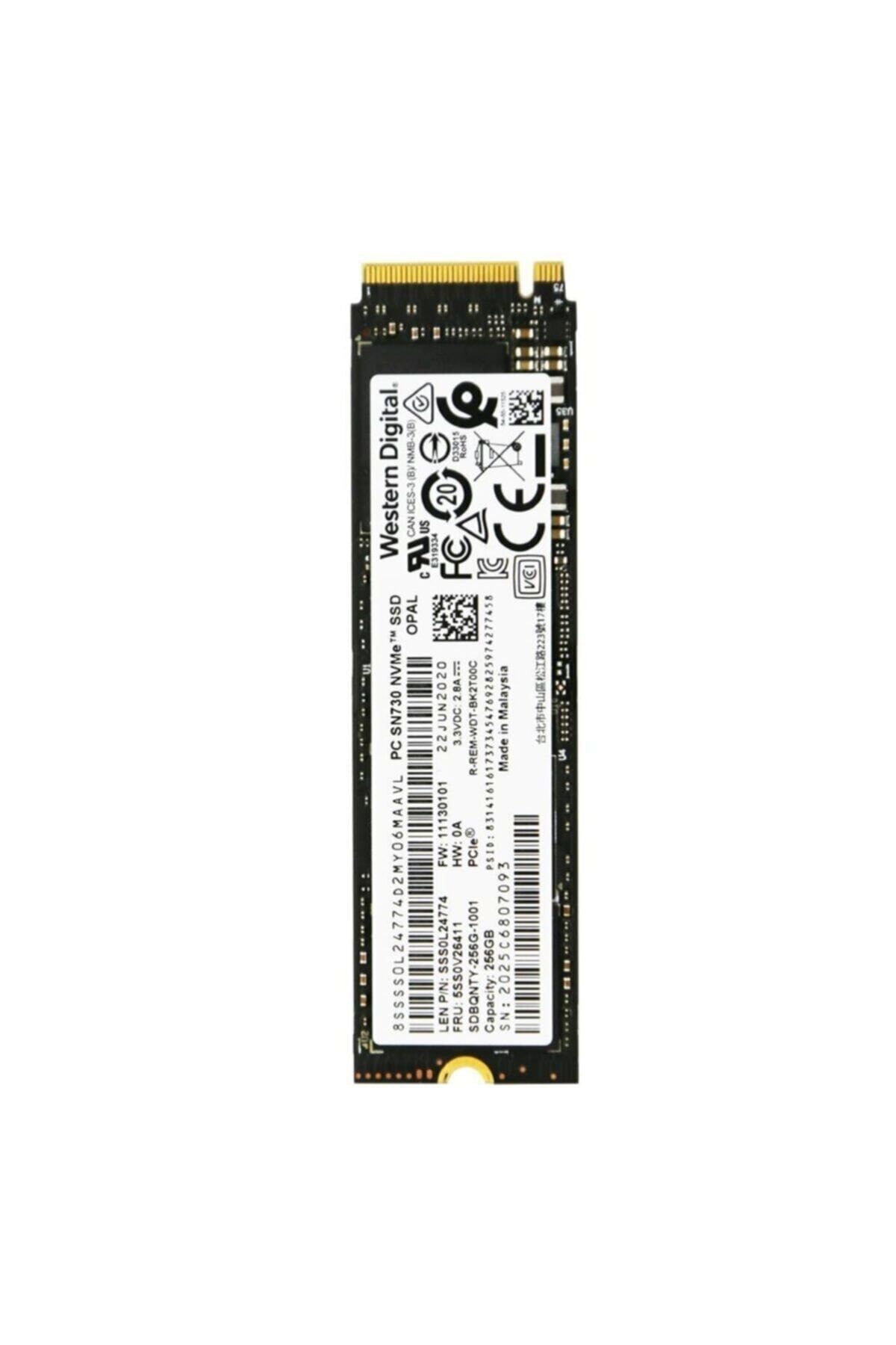Wd 256gb 2000mb-1000mb/s M.2 Nvme Oem Ssd Sdbqnty-256gb-1001
