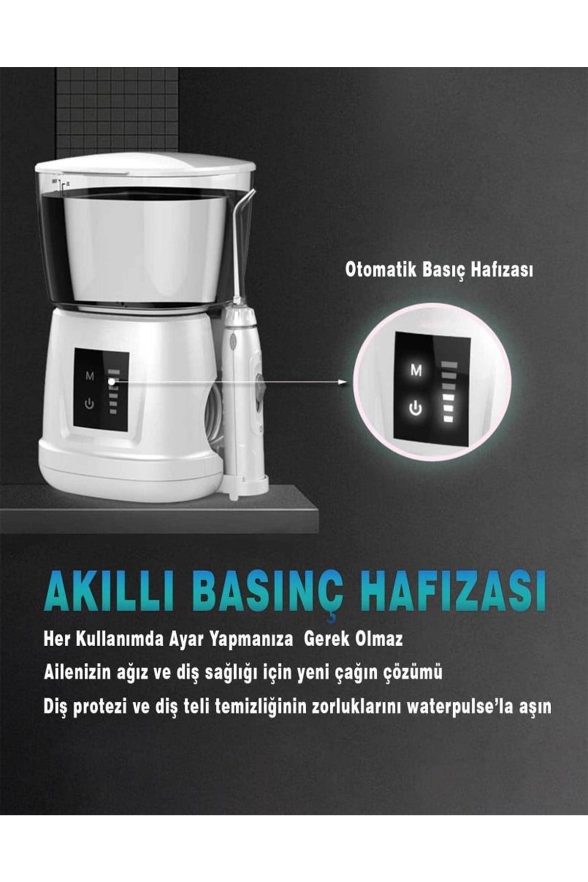 Wp-v700plus-w Flosser Profesyonel, Masajlı, 1000ml Diş/protez Bakım Ve Ağız Duşu