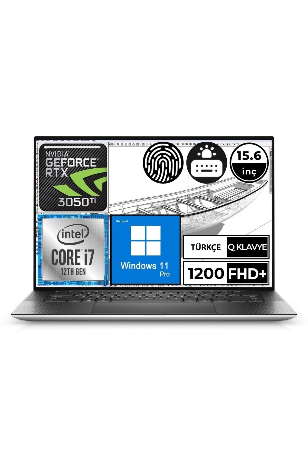Xps 15 9520 Xps159520adlp2100a4 I7-12700h 32gb 1tbssd Rtx3050ti 15.6 Fullhd+ W11p Taşınabilir