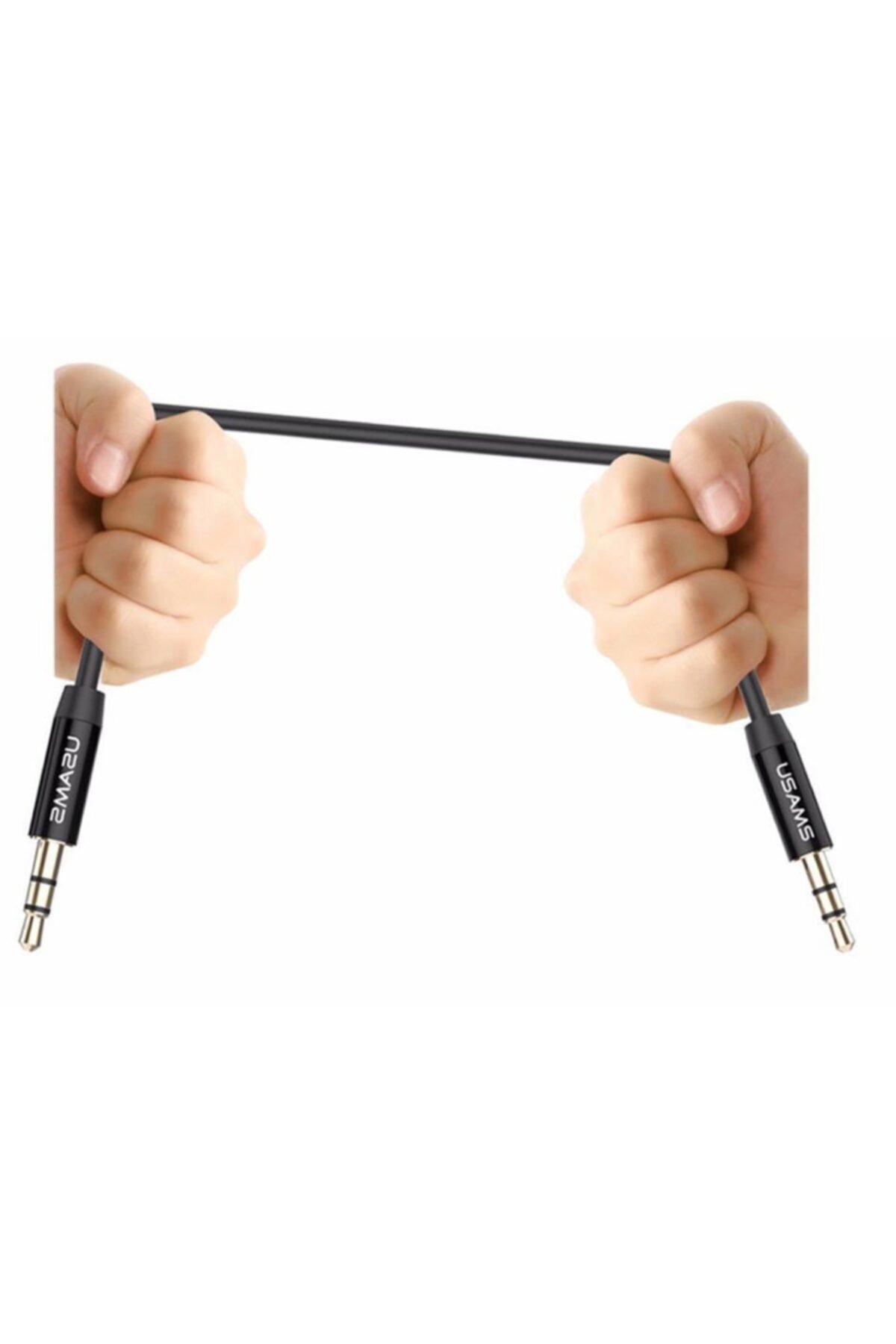 Yp-01 3.5mm Güçlendirilmiş Çeperli Ultra Dayanıklı 1m Aux Ses Kablosu Uyumlu