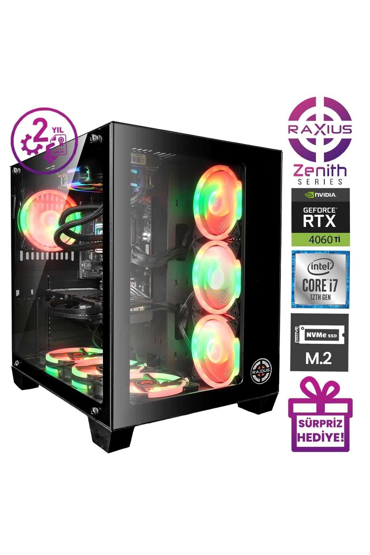 Zenith Z1 i7 RTX4060TI-127F015 i7-12700F 64GB 1TBSSD RTX4060Ti 8 GB W11P Gaming Masaüstü Bilg