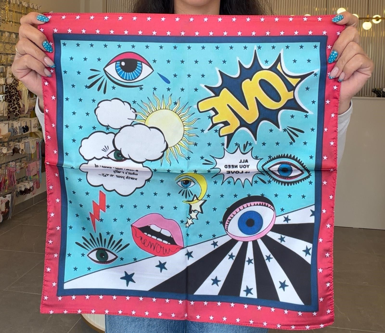 50*50 DESENLİ RENKLİ BANDANA FULAR