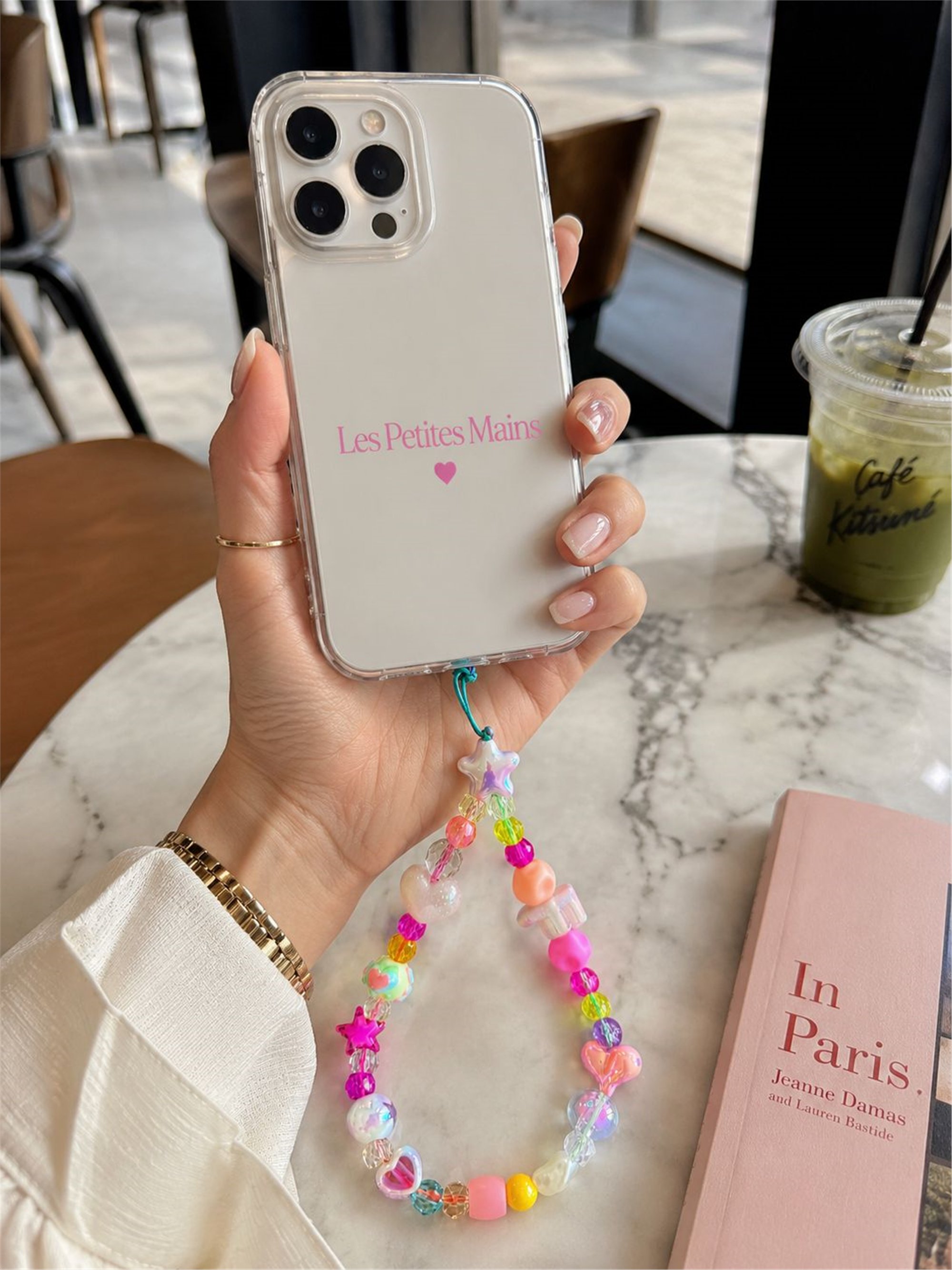 Name Pop F Telefon Askısı, Boncuklu Telefon Charmı ve Çanta Aksesuarı