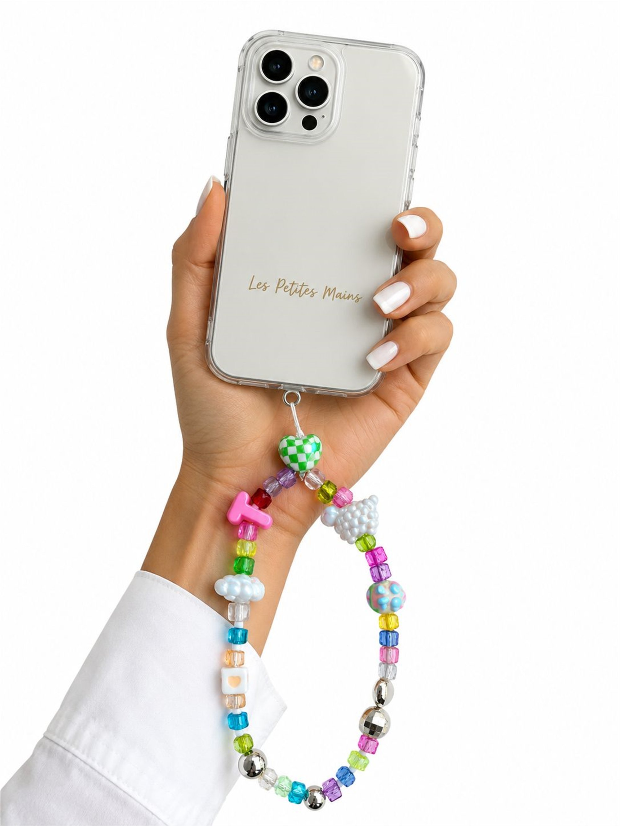 Name Pop T Telefon Askısı, Boncuklu Telefon Charmı ve Çanta Aksesuarı