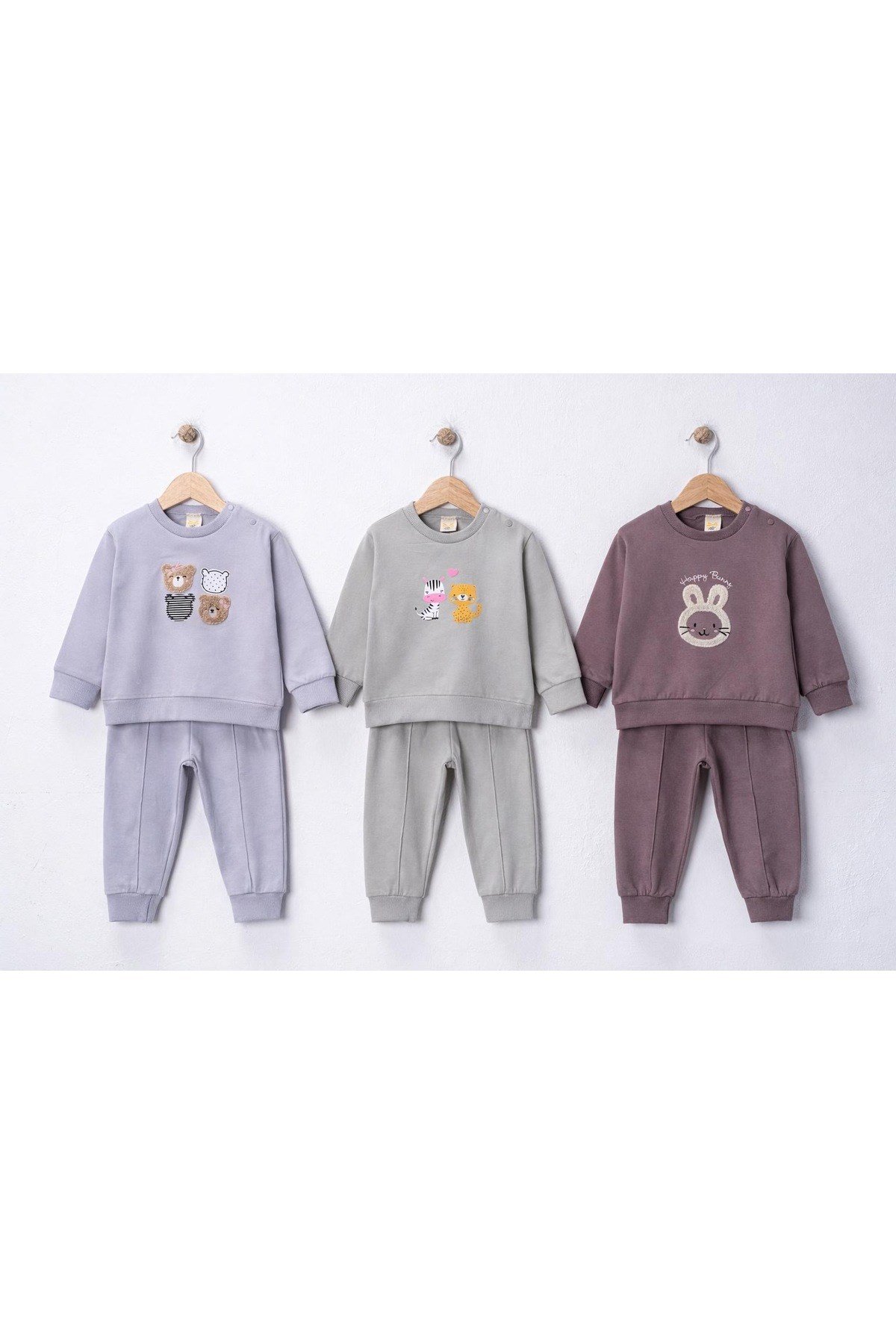 baby 3 lü kız penye takım