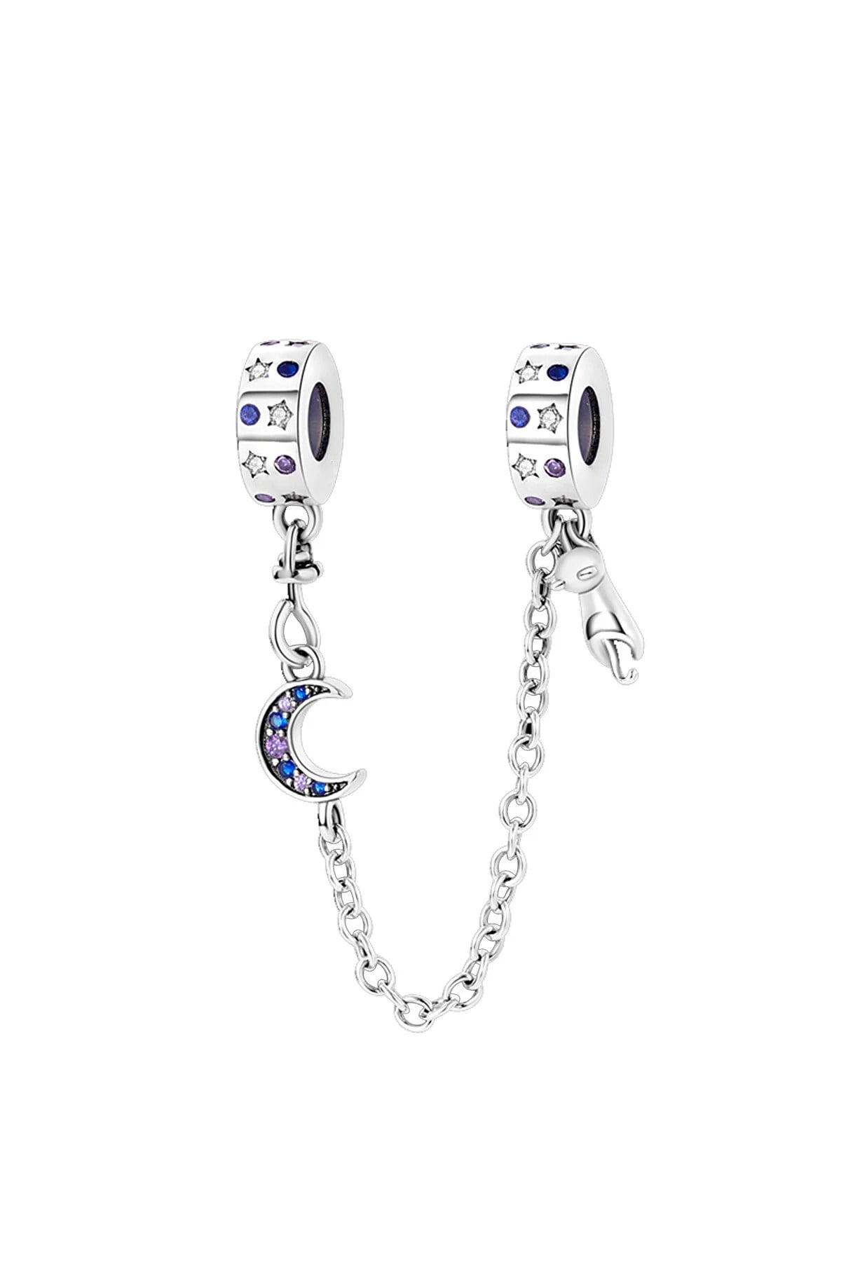 Ay ve Kedi Zincir Sallantılı Charm