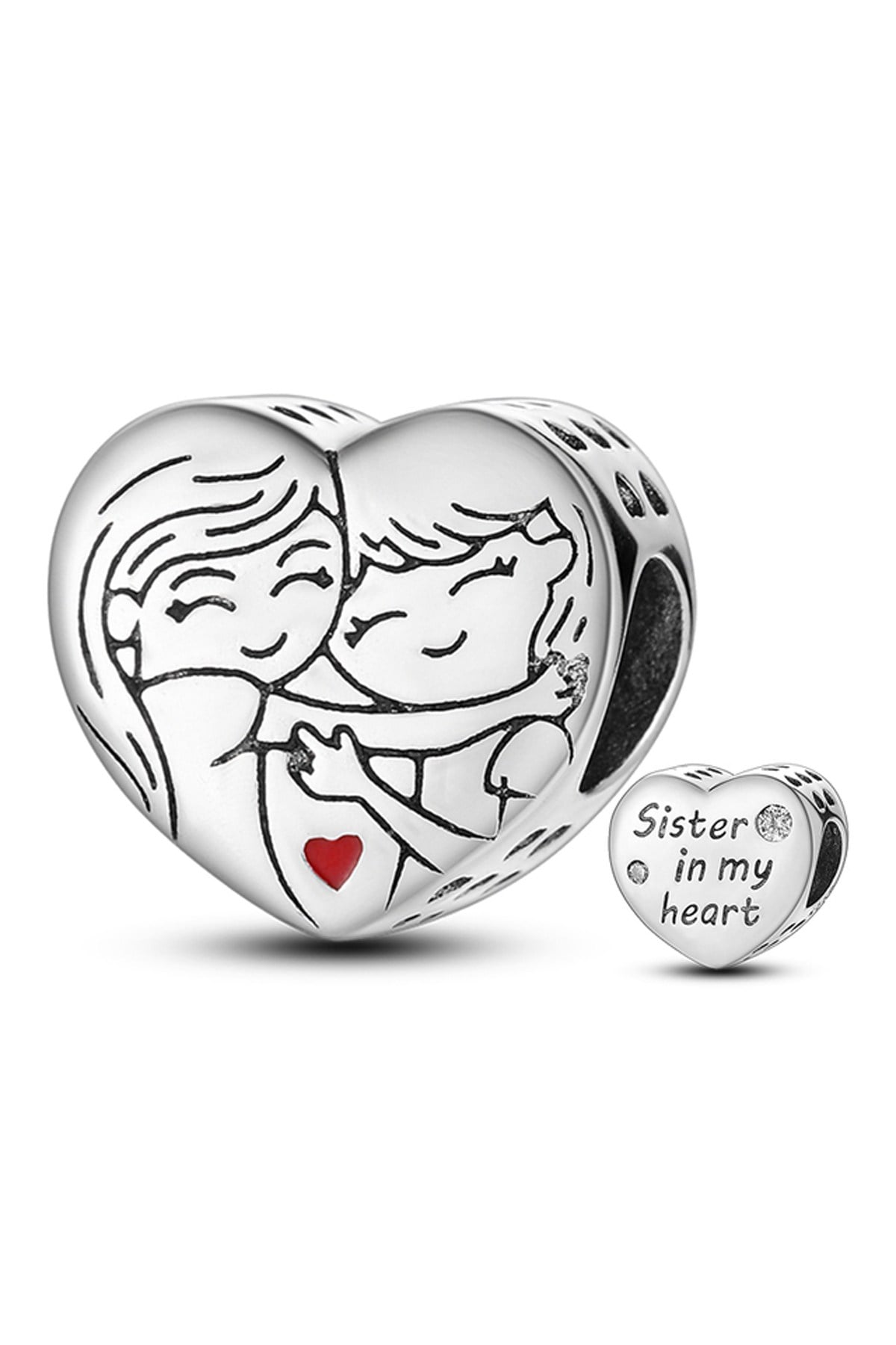 Canım Kardeşim Kalp Charm