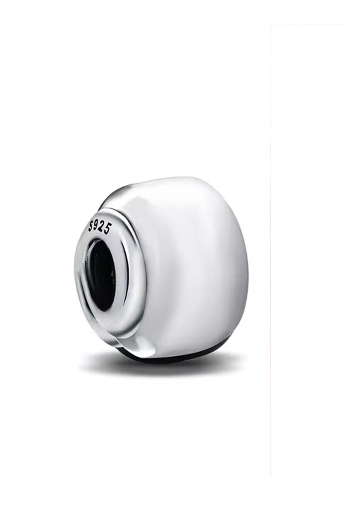 Fubena Mini Beyaz Murano Yüzük Charm