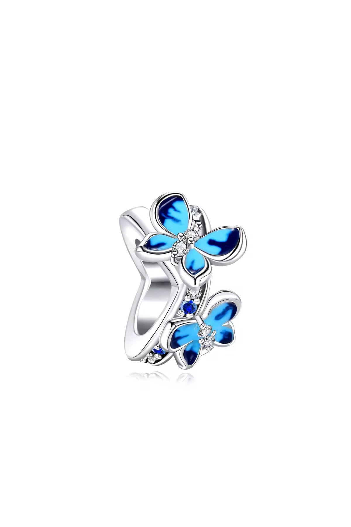 Mavi Kelebek Halka Charm