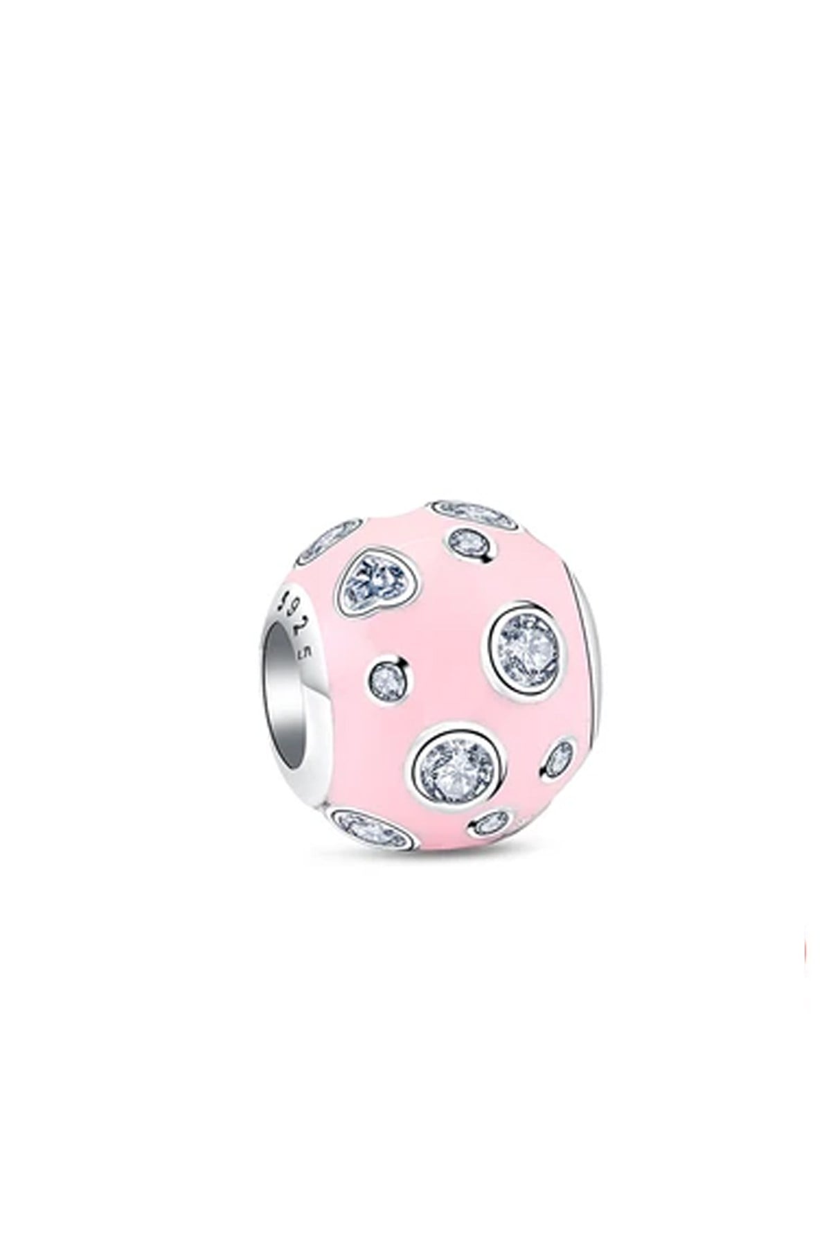Pembe Benek Taşlı Charm