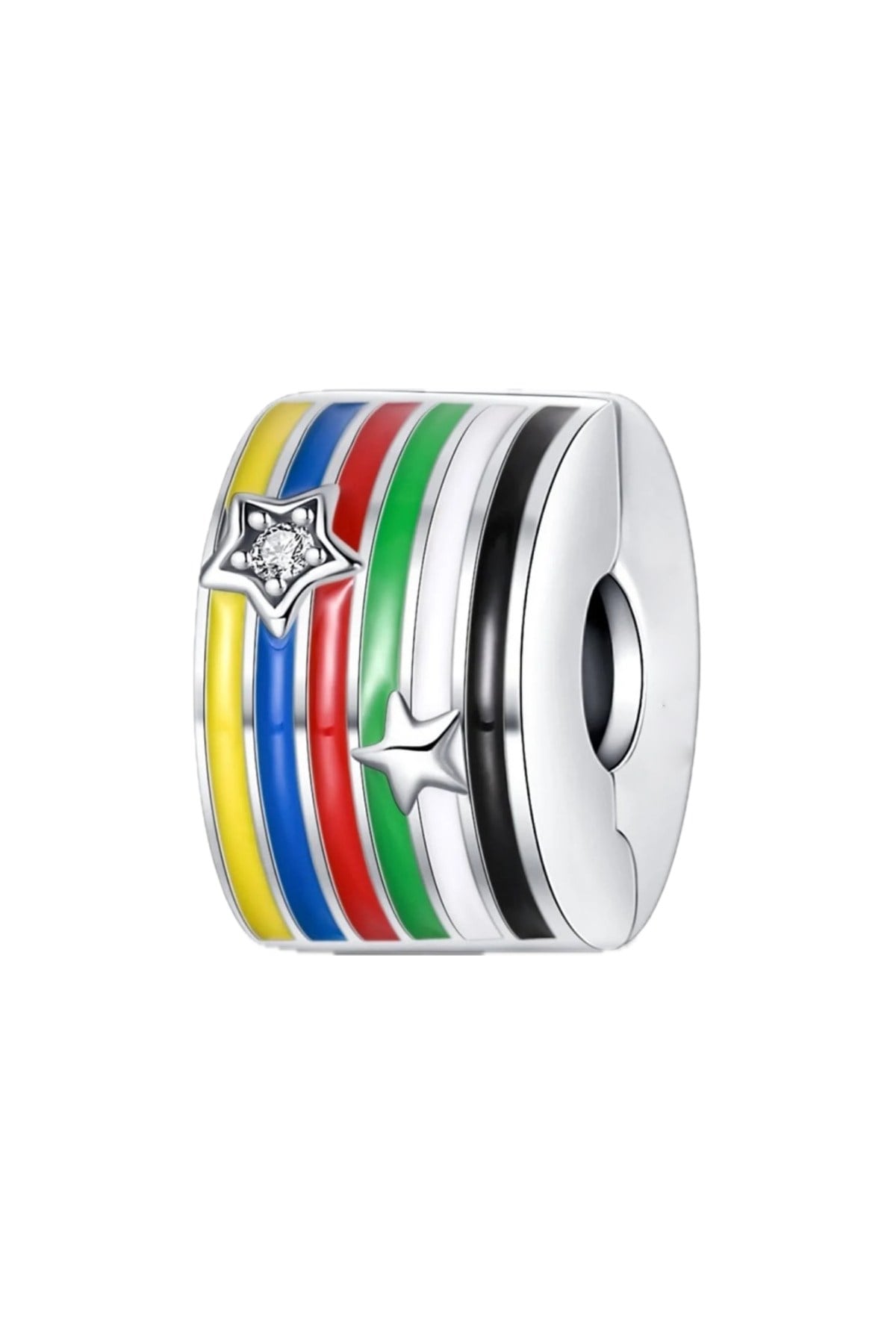 Renkli Şeritli Klips Charm