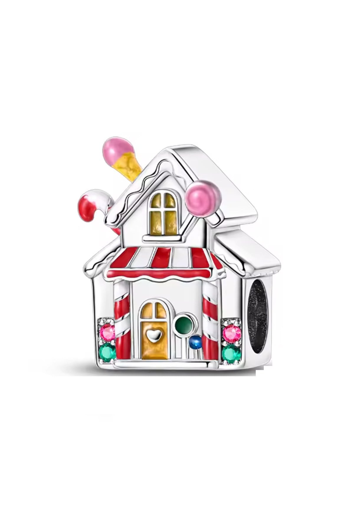 Şeker Kaplı Noel Ev Boncuk Charm
