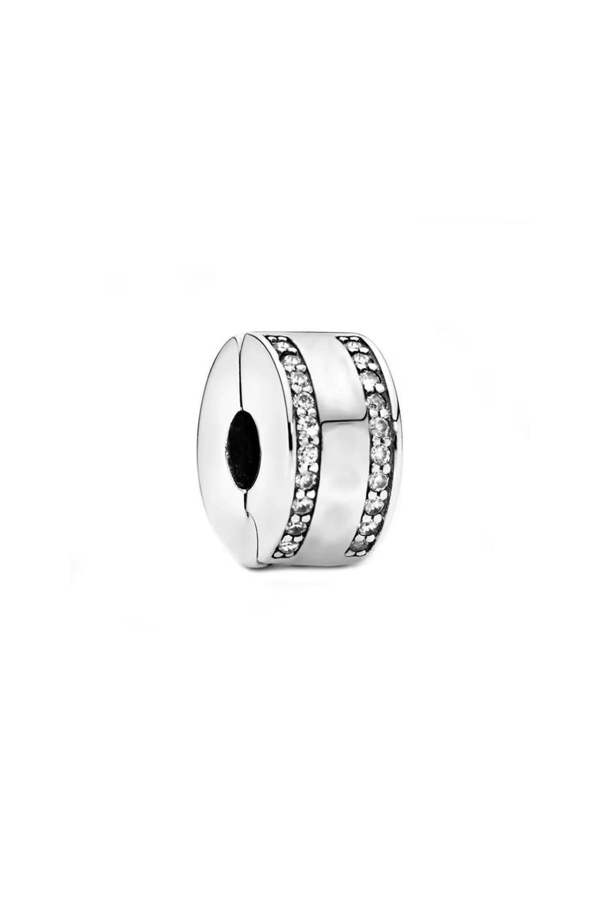 Taşlı Çizgideki Zarafet Klips Charm