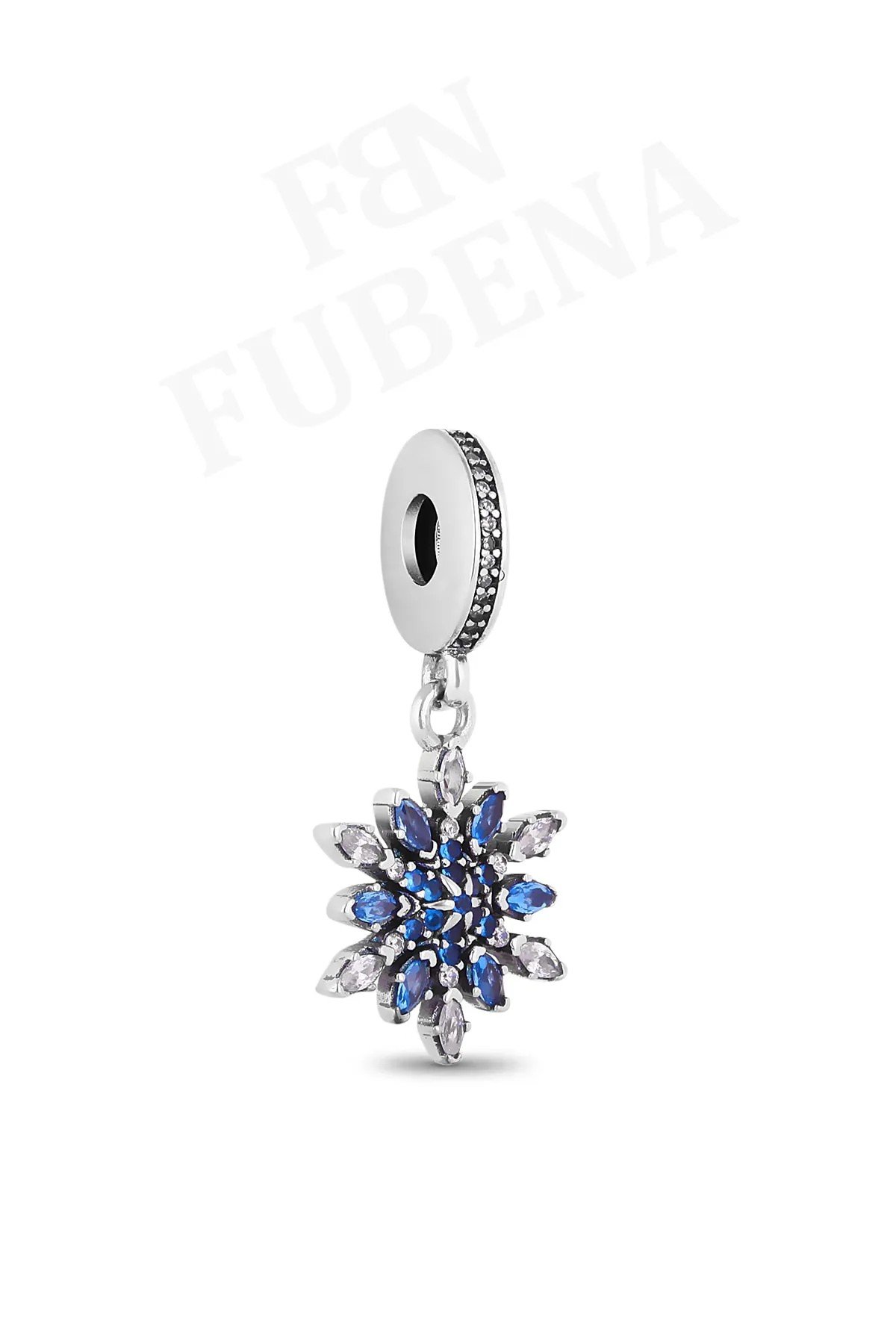 Taşlı Kar Tanesi Sallantılı Charm