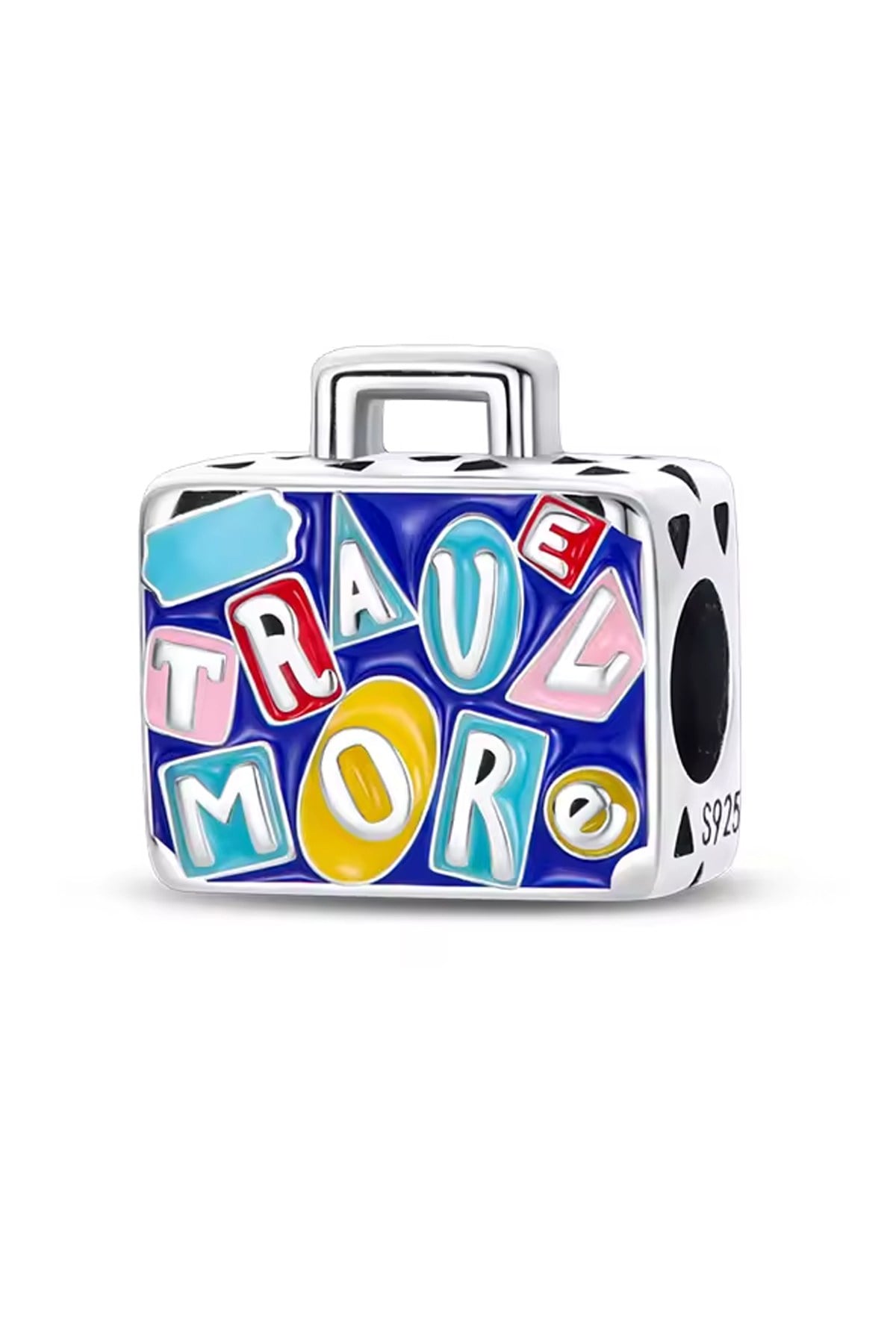 Travel More Yazılı Seyahat Çantası Boncuk Charm