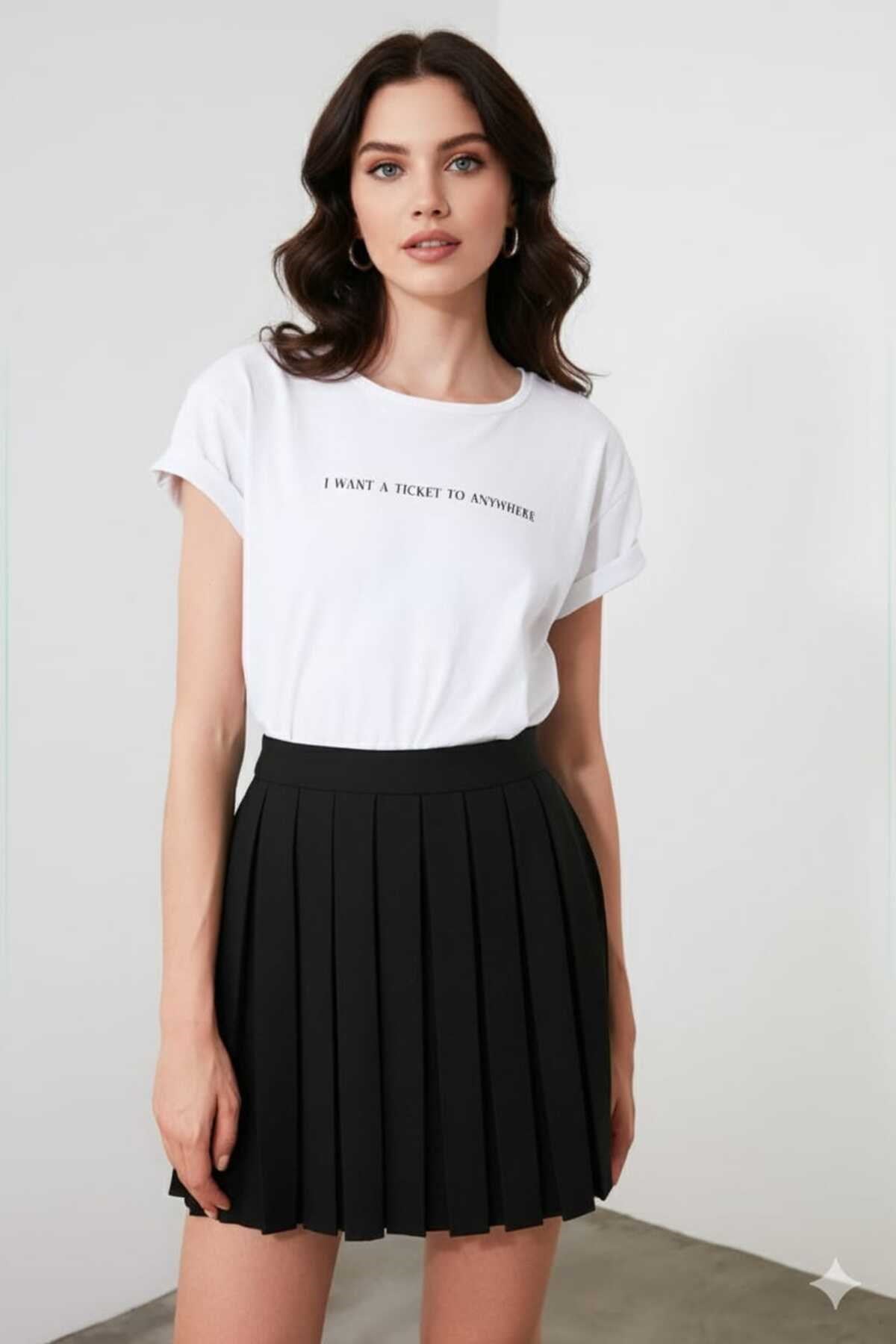 Pileli Mini Etek
