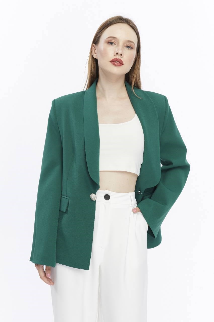 Yeşil Kısa Blazer -Ceket