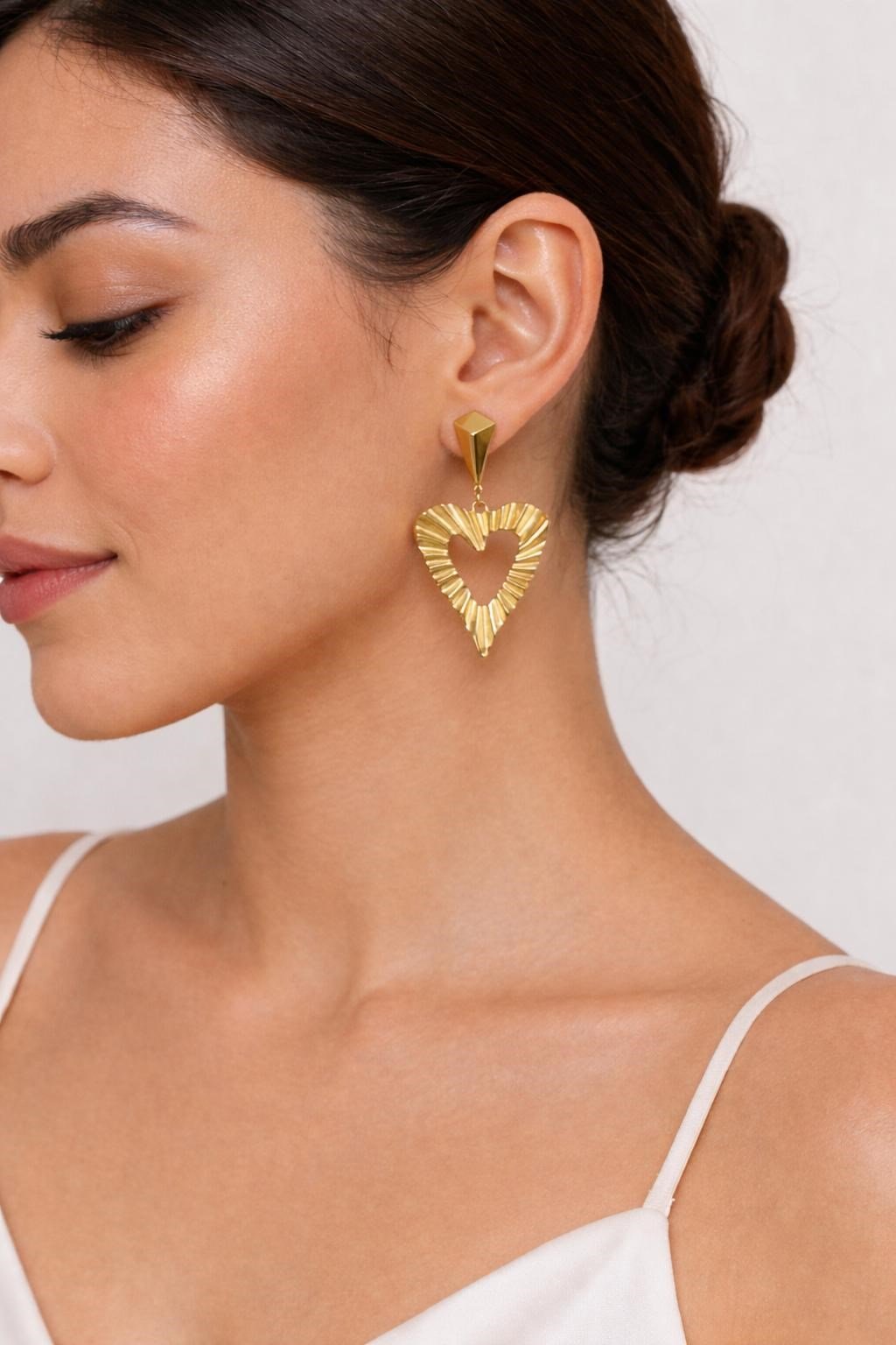 Luxe Amore Çelik 14 KK Kadın Küpe