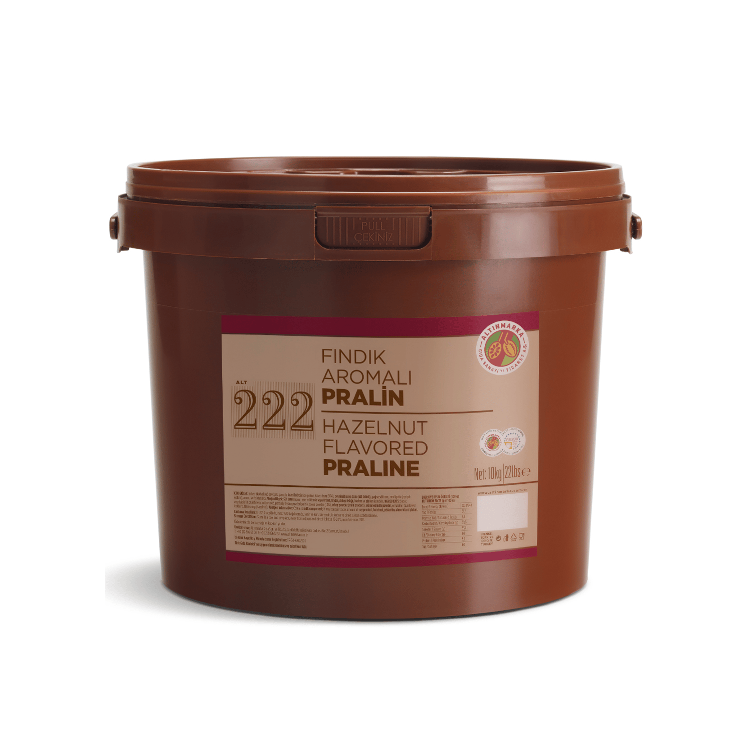 ALTINMARKA ALT538 FINDIK ARO. PRALİN KOVA 10 KG - ALTINMARKA - EDT3947 - EDT İstanbul