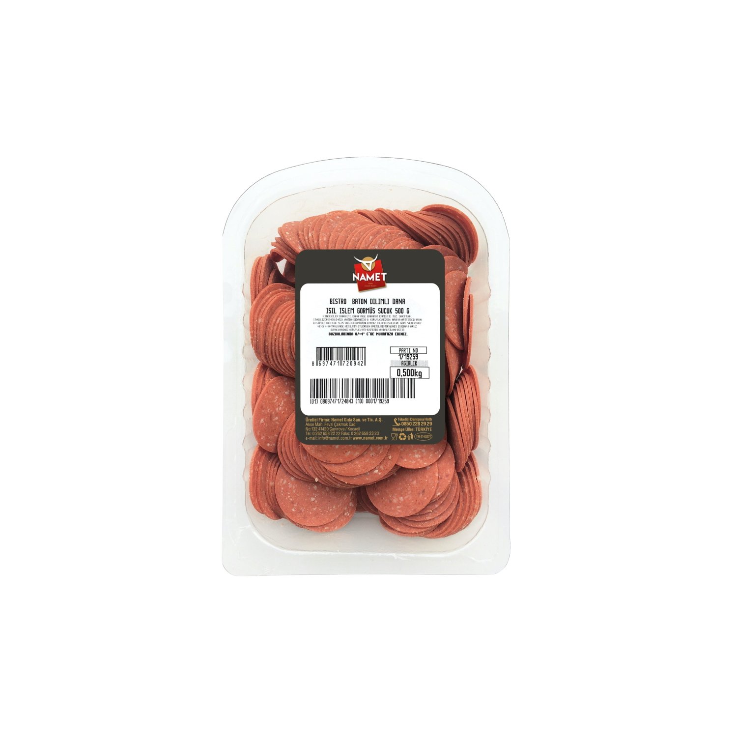 NAMET SUCUK DANA 500 GR DİLİMLİ*8 - NAMET - EDT3162 - EDT İstanbul
