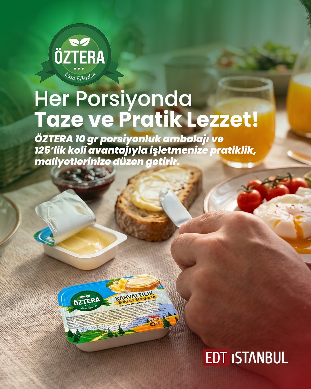 ÖZTERA PİKNİK MARGARİN 10 GR*125 ADET - TERELLA - EDT4835 - EDT İstanbul
