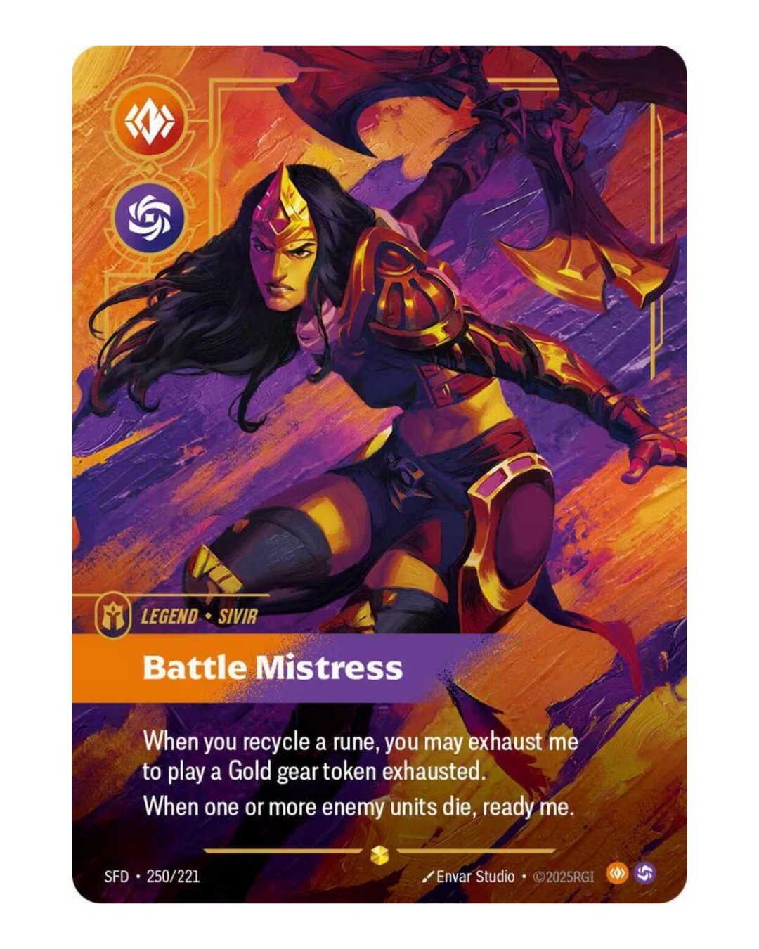 Sivir, Battle Mistress (Overnumbered) - Riftbound Spiritforged #250