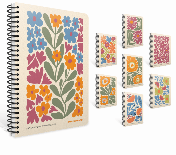 GIPTA DEFTER GARDENIA 17x24 SPİRALLİ SERT KAPAK 120 YP. KARELİ 7244