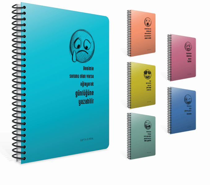 GIPTA DEFTER REAL A6 SPİRALLİ PP KAPAK 80 YP. ÇİZGİLİ 7236