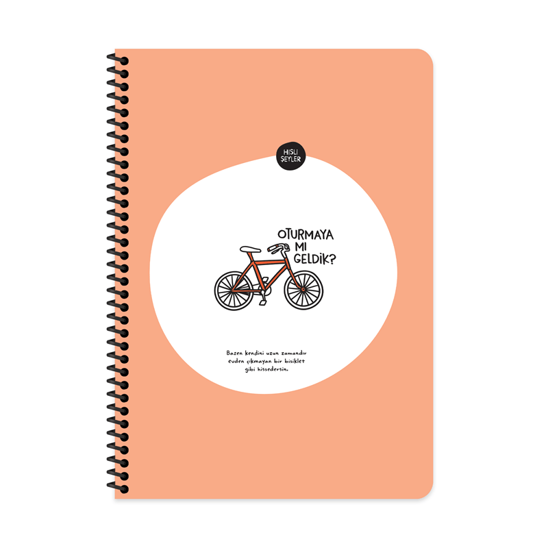 KESKİN DEFTER HİSLİ ŞEYLER STİCKERLİ OTURMAYA MI GELDİK? A4 SPİRALLİ 80 YP. ÇİZGİLİ 500507