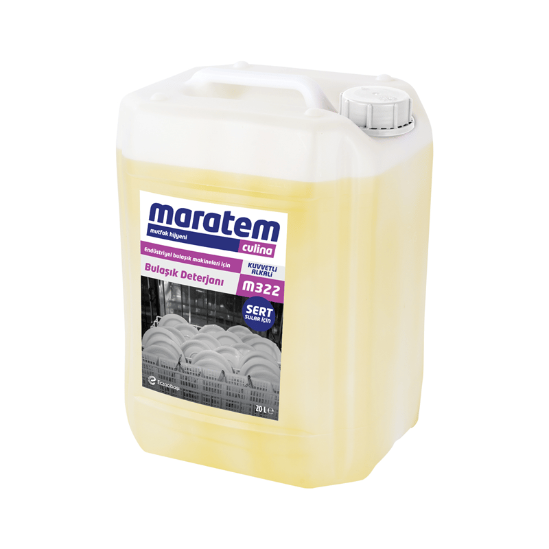 MARATEM M322 ENDÜSTRİYEL BULAŞIK MAKİNE DETERJANI SERT SULAR 20L 9225153
