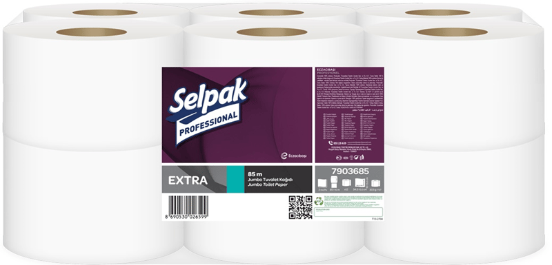 SELPAK TUVALET KAĞIDI JUMBO EXTRA 10 Cm. 85 MT 12 Lİ KOLİ 3,36 KG 7903685