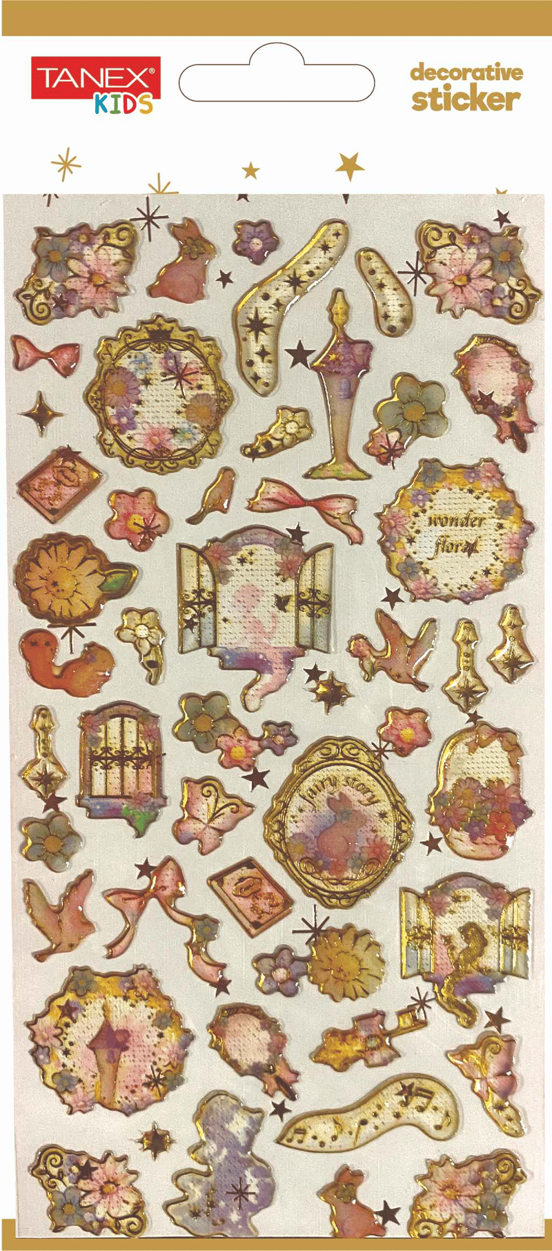 TANEX ETİKET DECORATİVE STICKER-22 PUFFY 5 ADET TNX-5021
