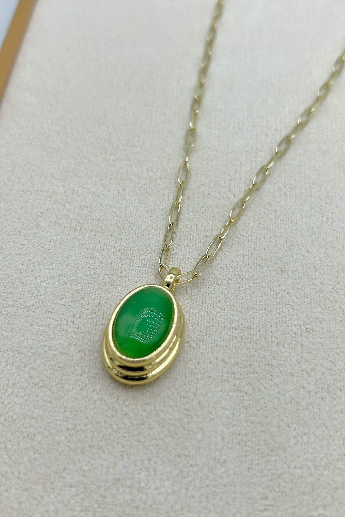 14K Altın Renginde Vintage Model Çelik Kadın Kolye - Ayarlanabilir (22 cm+5 cm)