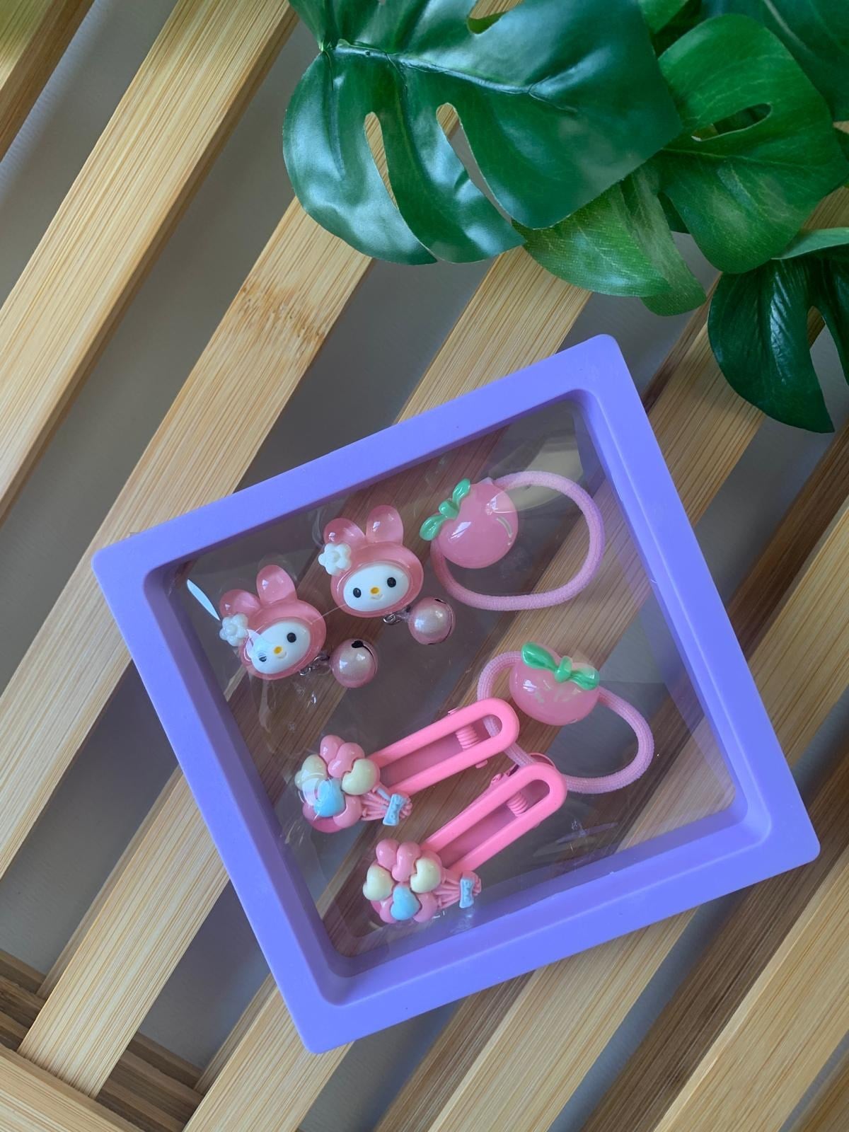 Sweet Luna Kutulu Toka Set-mor karikatür