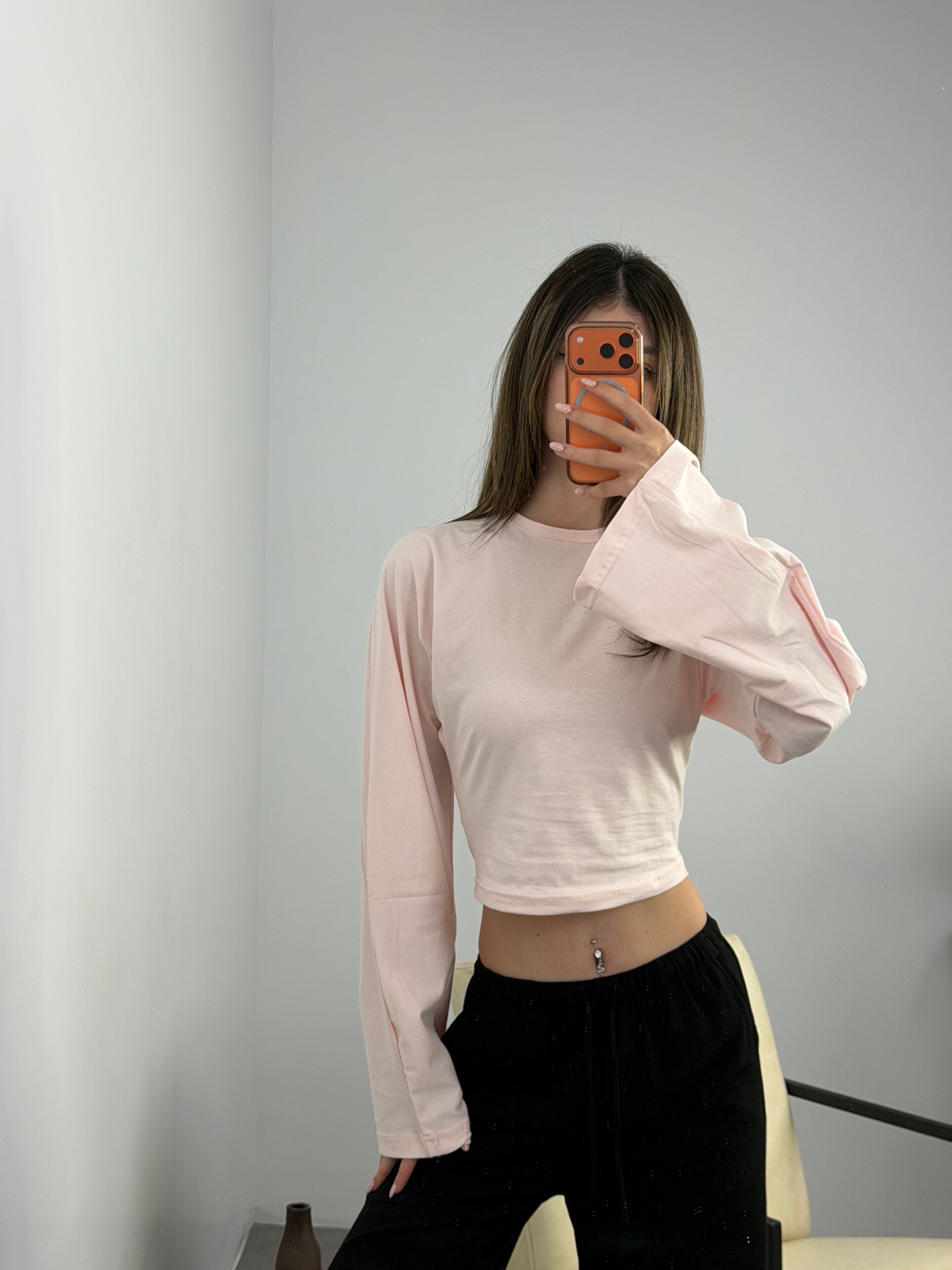 Esnek Fit Crop Pudra