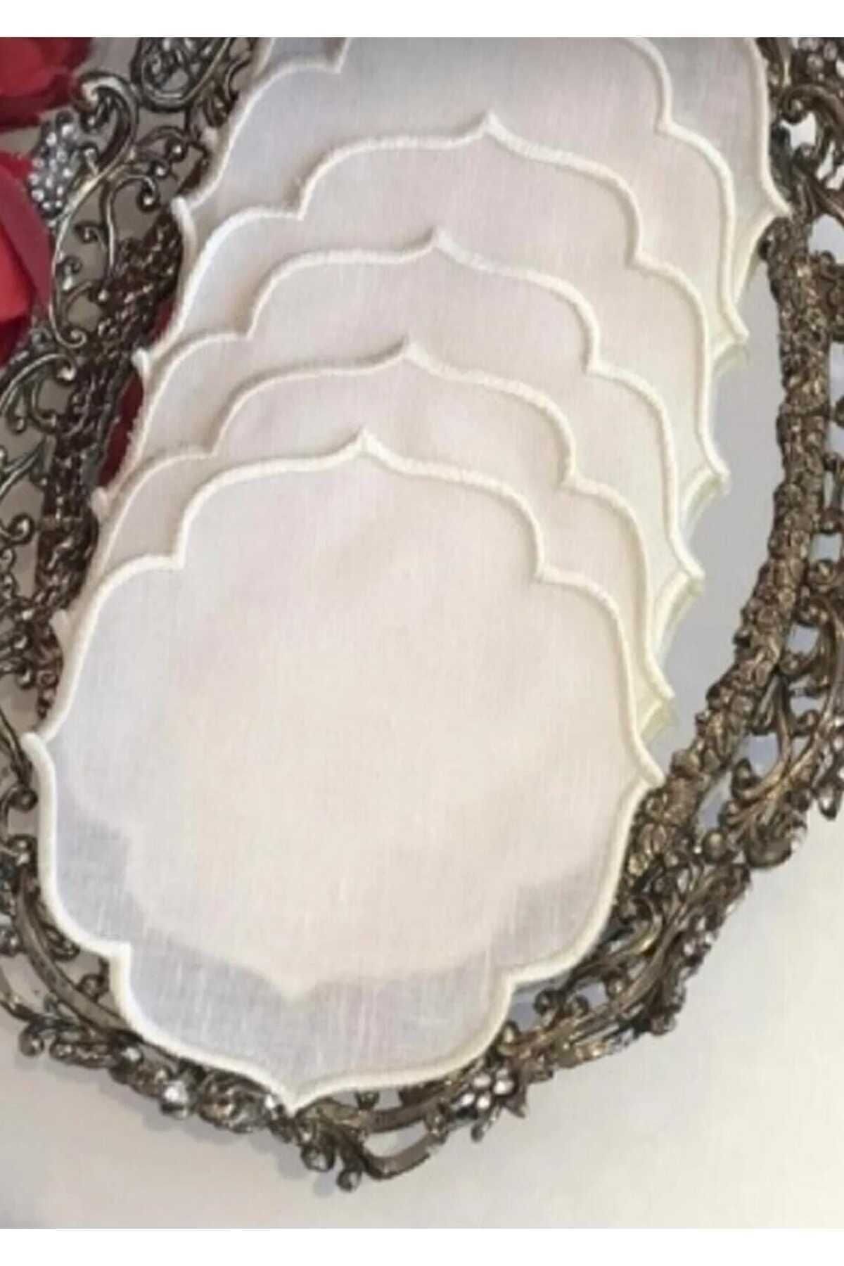 6'lı Beyaz Tek Sargı Kokteyl Peçete