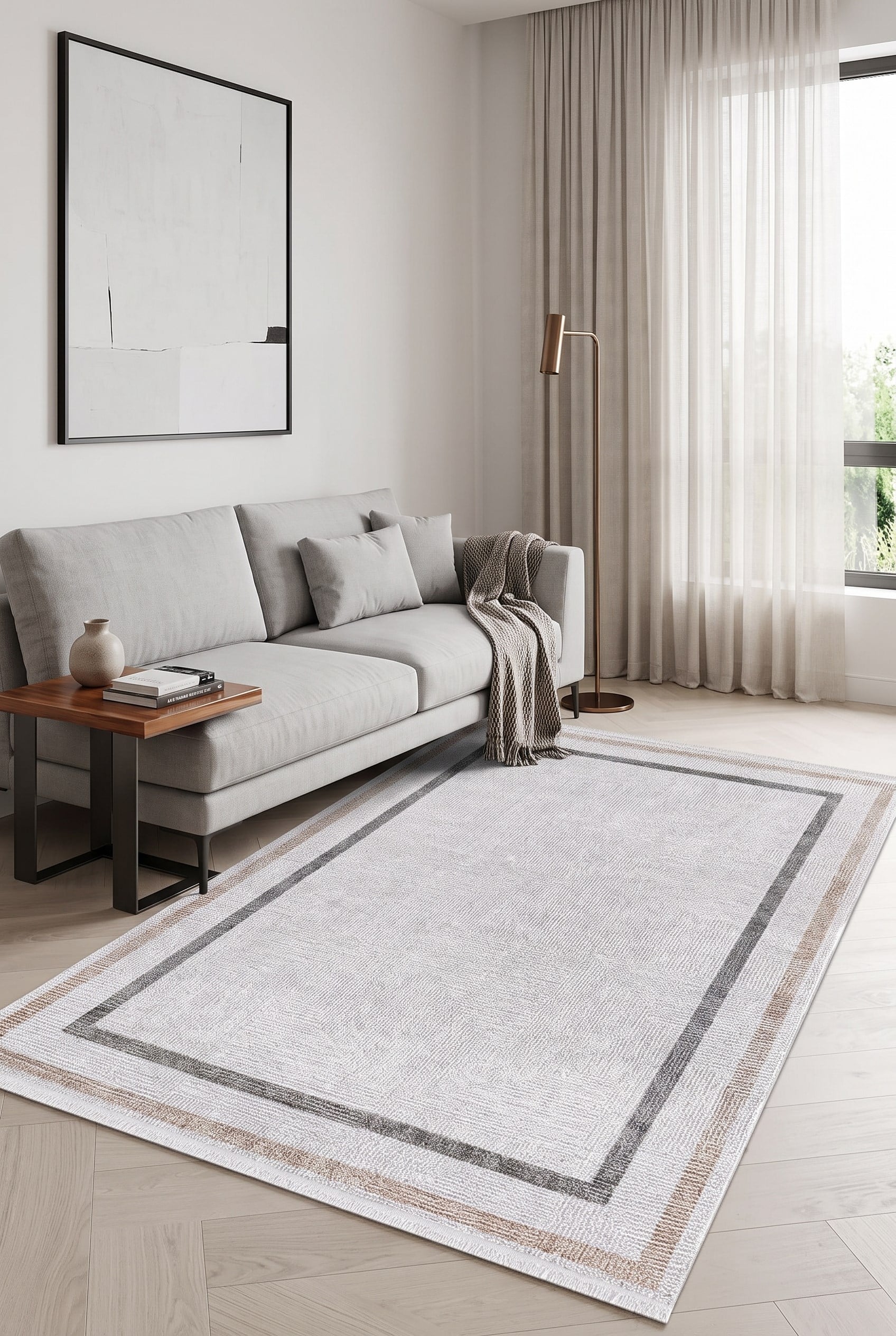 Etina %100 Akrilik Premium Ultra Yumuşak Dokulu Modern Salon ,Antre ve Oturma Odası Halısı 7604A