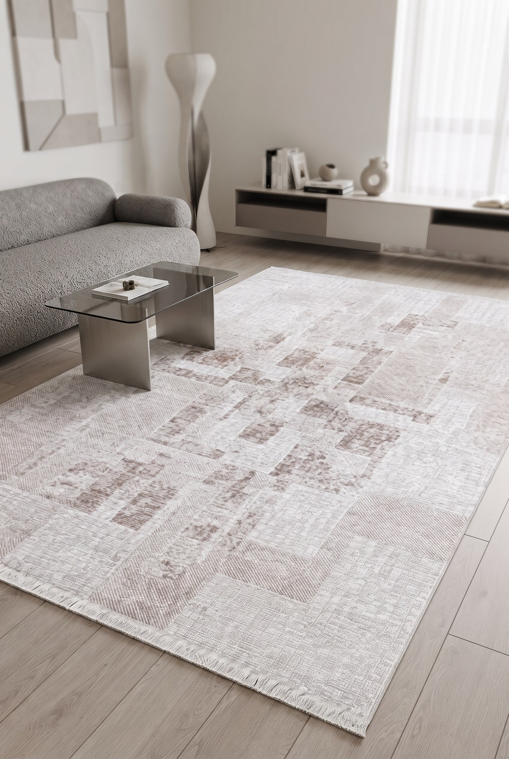 Etina %100 Akrilik Premium Ultra Yumuşak Dokulu Modern Salon ,Antre ve Oturma Odası Halısı 7608A