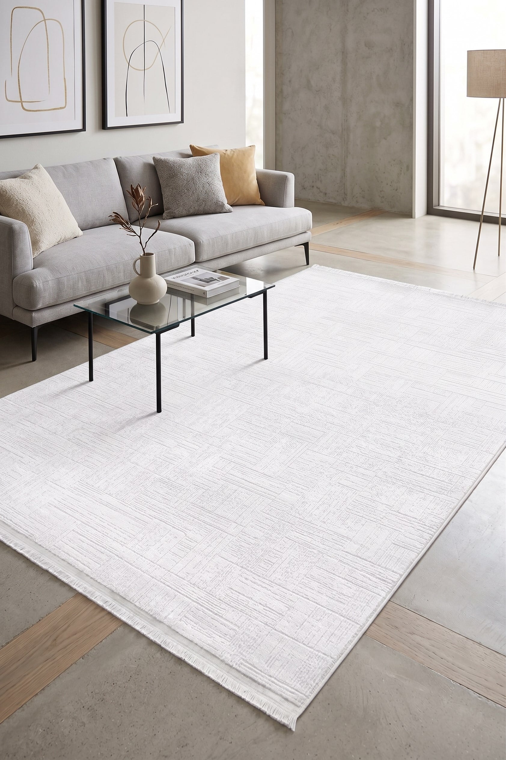 Etina %100 Akrilik Premium Ultra Yumuşak Dokulu Modern Salon ,Antre ve Oturma Odası Halısı 7602A