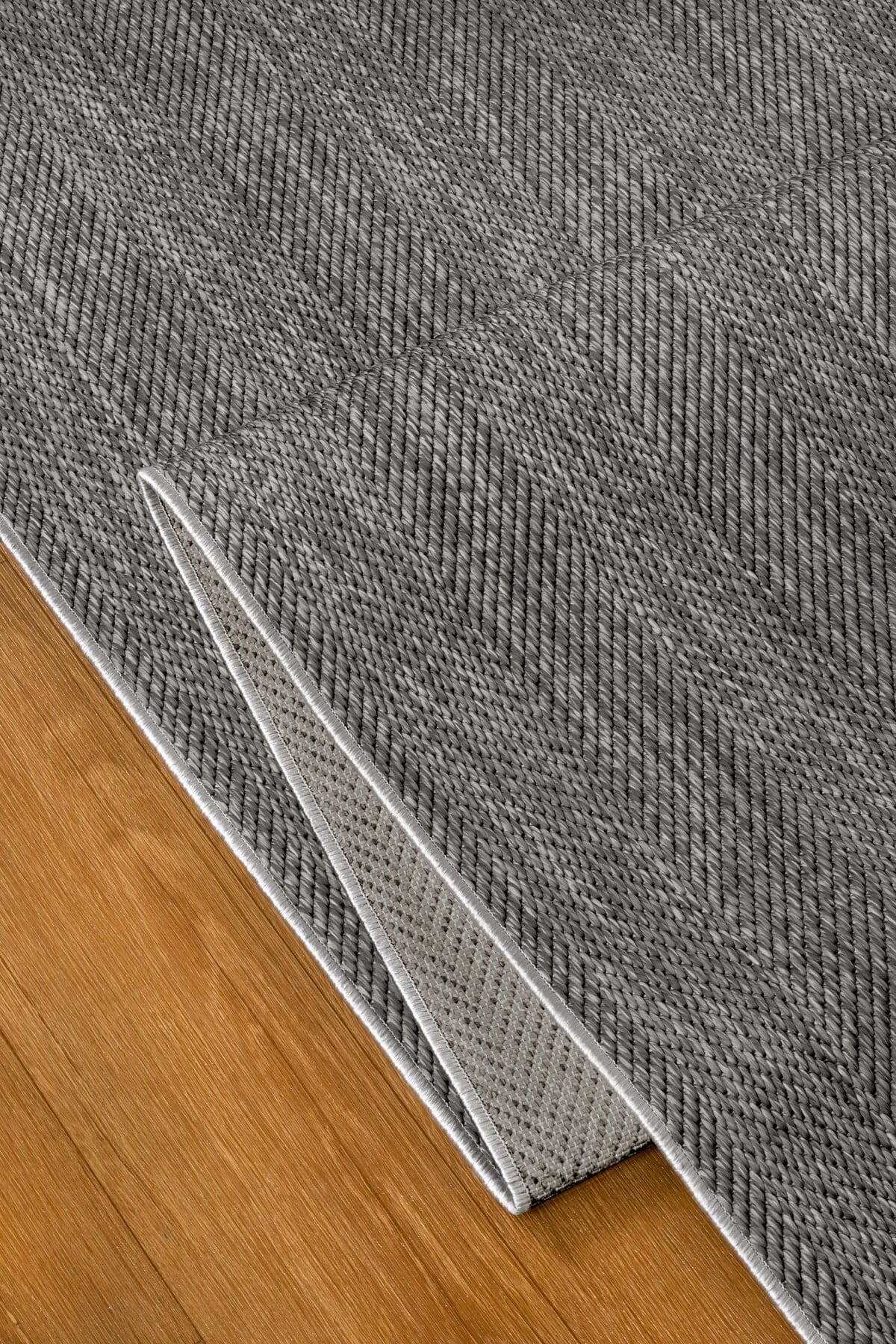 Loom Yeni Nesil Antrasit Sisal Yumuşak Dokuma Mutfak Koridor Kilim Kaymaz Pamuk Taban Halı 7105A